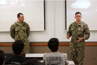 Two soldiers at recruiting site