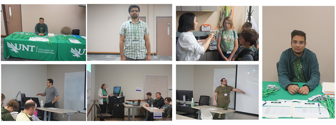 Welcoming middle and high school students to their STEM field trip. 
