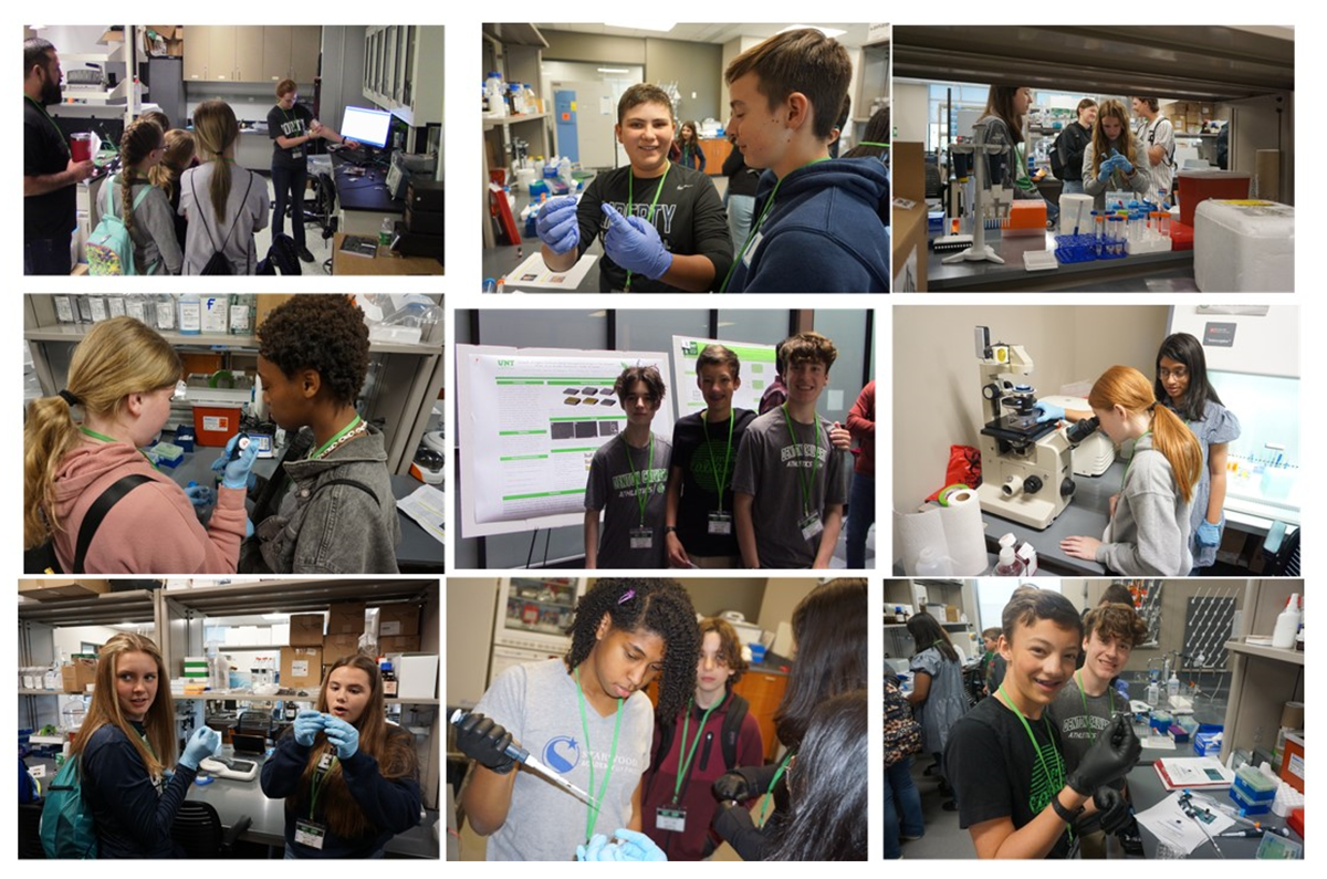 Middle and high school students had a great time working in collaborative groups during the STEM field trip. 